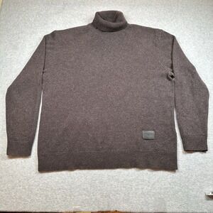 The Kooples Paris Turtleneck Sweater‎ Mens XL Brown Yak Wool Blend READ NOTE
